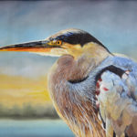 Great Blue Heron in Oil